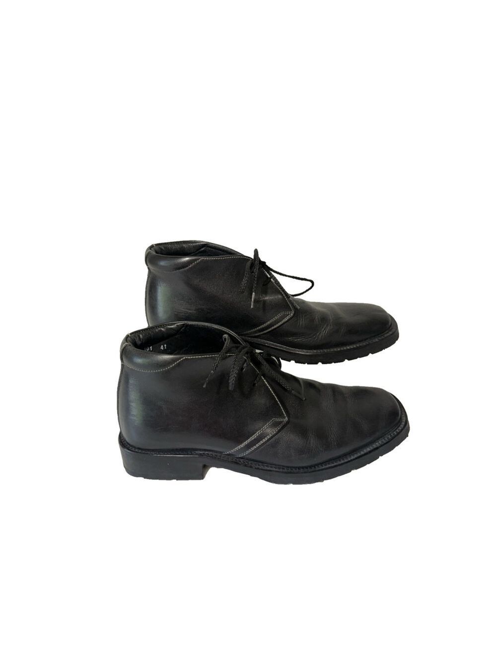 Gordon Rush Black Leather Laced Ankle Boots Mens size 8